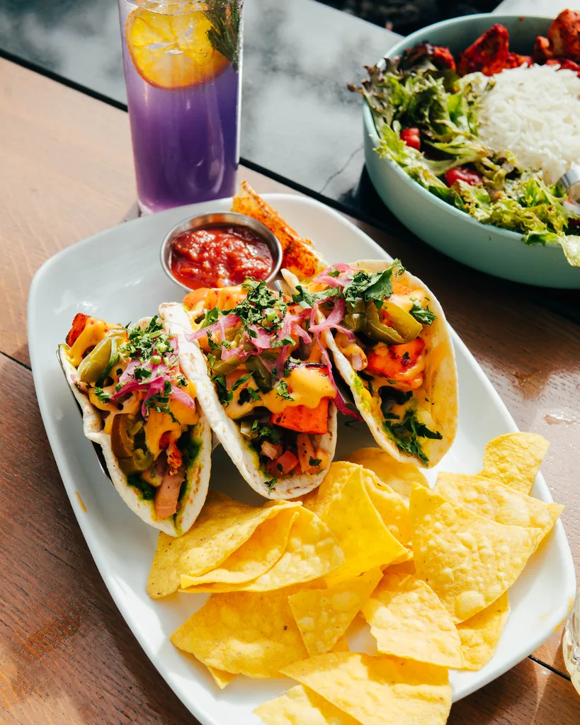 Taco Thursday tacos and chips